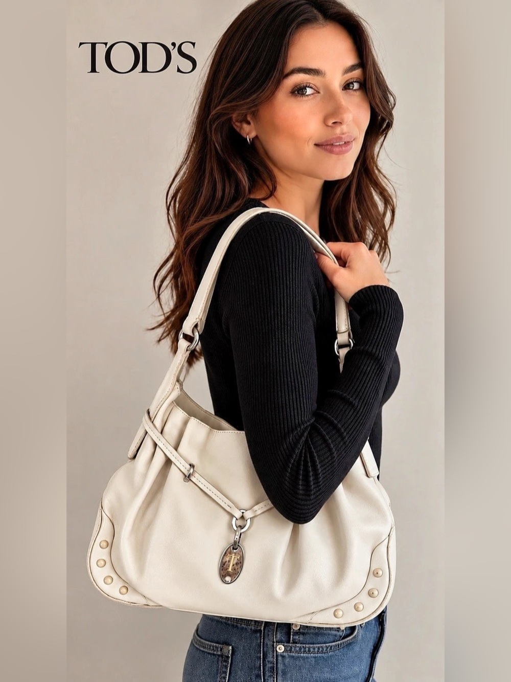 Tod's Hobo Shoulder Bag in White